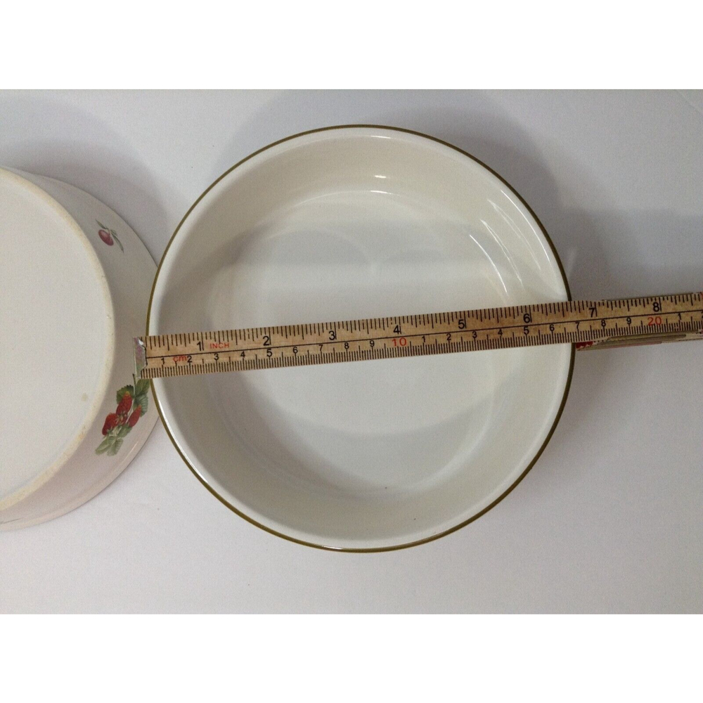 2 Wedgwood Fruit Dessert Sauce Bowls Quiche Stoneware Approximate 6 3/4"x1 6/8" - Picture 10 of 11